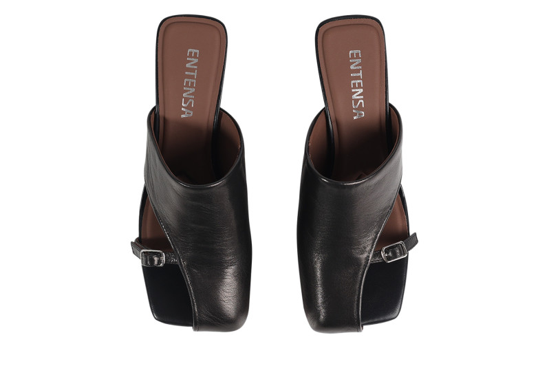 Мюлі чорні з натуральної шкіри (008894)