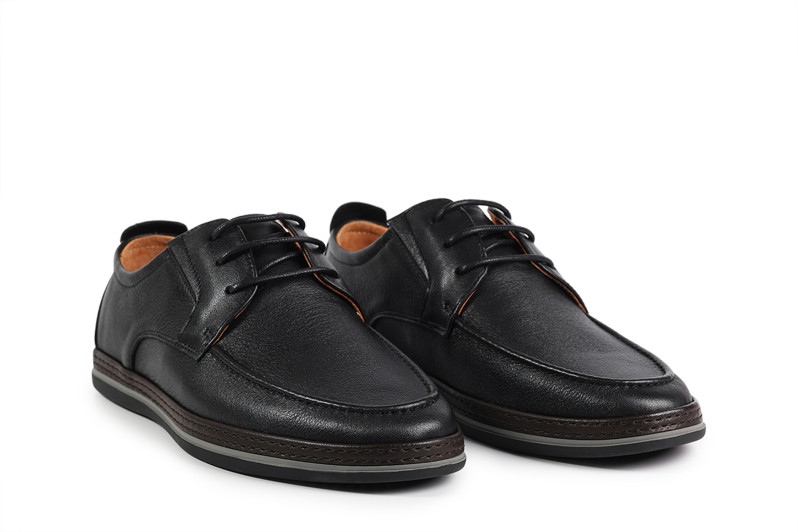 Туфлі чоловічі чорні з натуральної шкіри (008837)