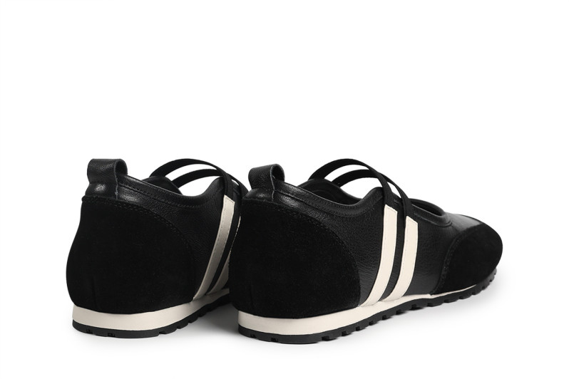 Кросівки жіночі чорні з натуральної шкіри, натуральної замши (008790)