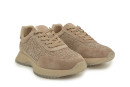 Кросівки жіночі бежеві з натуральної замші, текстилю (008929)