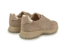 Кросівки жіночі бежеві з натуральної замші, текстилю (008929)