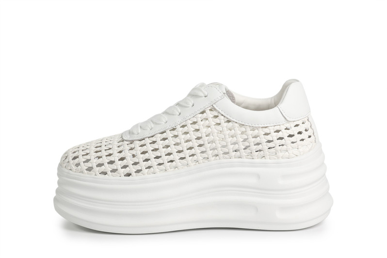 Кеди жіночі білі з штучна шкіра (008784)