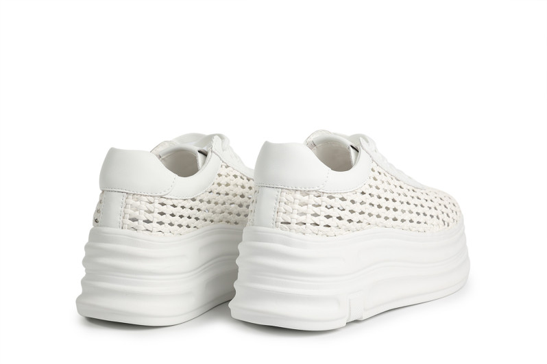 Кеди жіночі білі з штучна шкіра (008784)