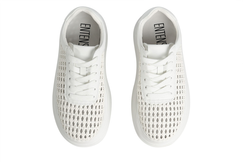 Кеди жіночі білі з штучна шкіра (008784)