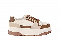 Кеди жіночі бежево-коричневі (007364) Кеди жіночі бежево-коричневі (007364)