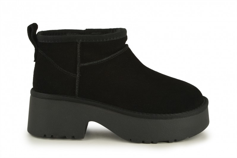 Уггі жіночі чорні з натуральної замши (008579)