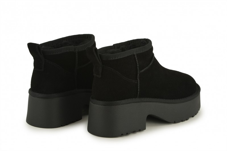 Уггі жіночі чорні з натуральної замши (008579)