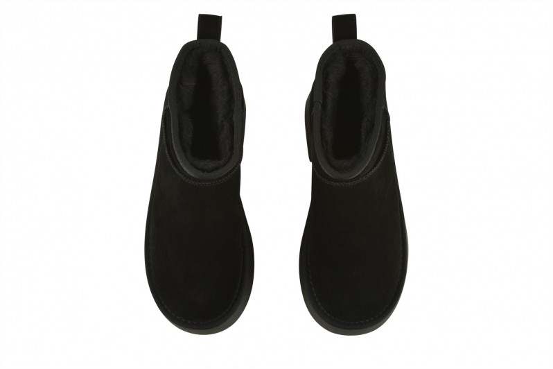 Уггі жіночі чорні з натуральної замши (008579)