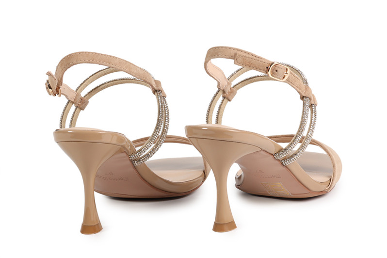 Босоніжки жіночі бежеві з натуральної замші (008906)