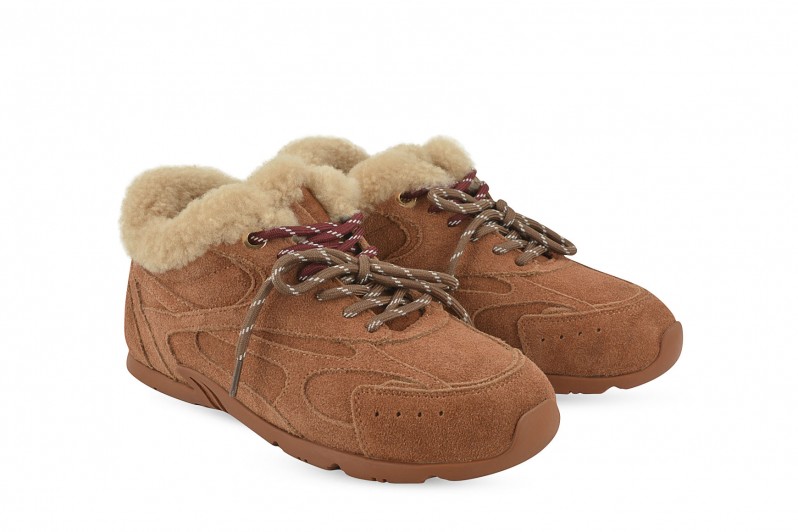 Кросівки жіночі руді з натуральної замші (008589)