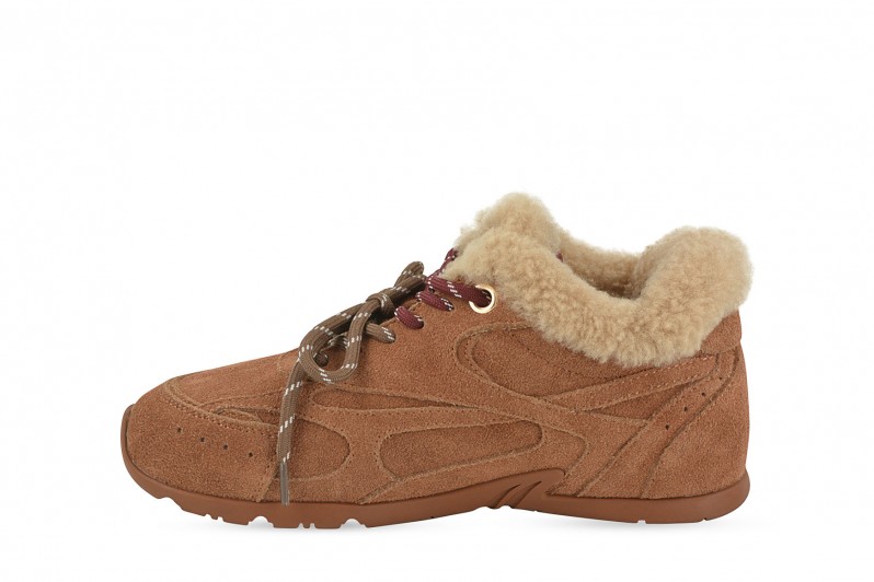 Кросівки жіночі руді з натуральної замші (008589)