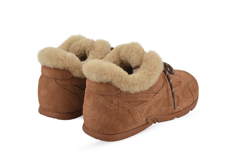 Кросівки жіночі руді з натуральної замші (008589)