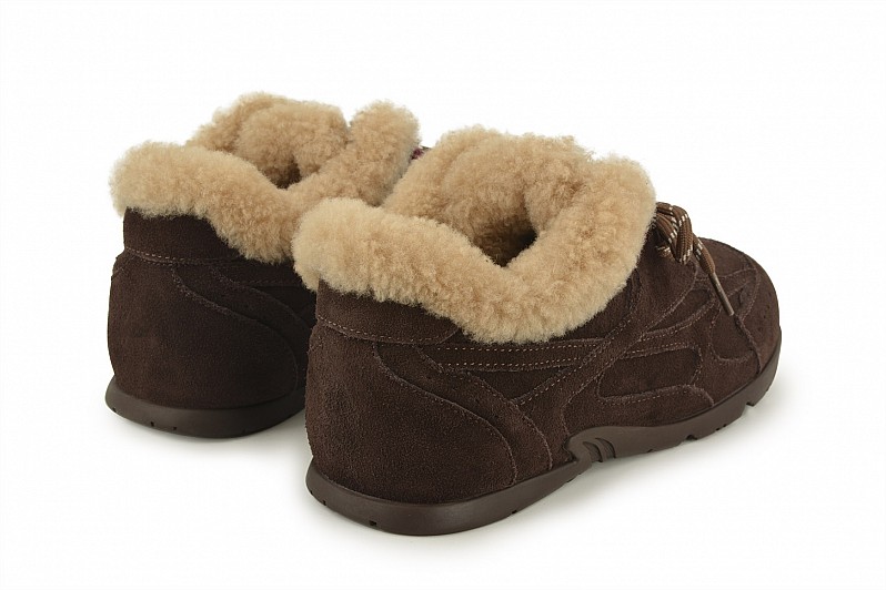 Кросівки жіночі коричневі з натуральної замші (008546)