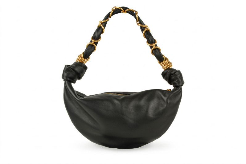 Сумка жіноча чорна з натуральної шкіри (009038)