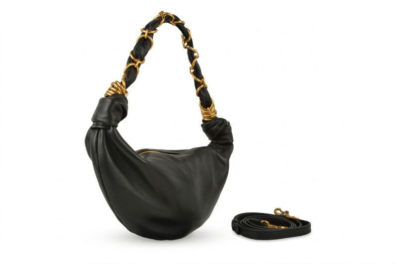 Сумка жіноча чорна з натуральної шкіри (009038)