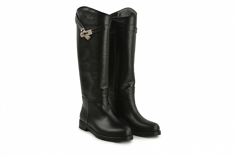 Чоботи жіночі чорні з натуральної шкіри (008491) Чоботи жіночі чорні з натуральної шкіри (008491)