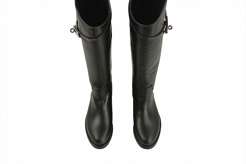 Чоботи жіночі чорні з натуральної шкіри (008491) Чоботи жіночі чорні з натуральної шкіри (008491)