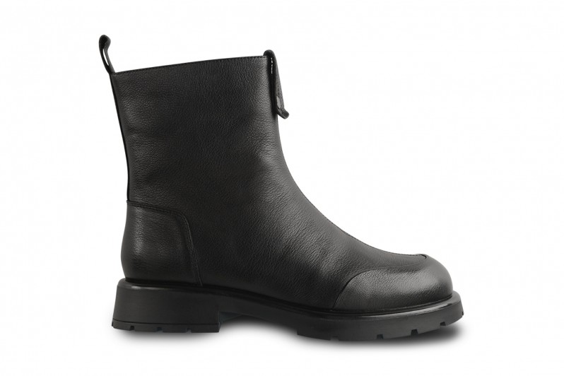 Черевики жіночі чорні з натуральної шкіри (008554)