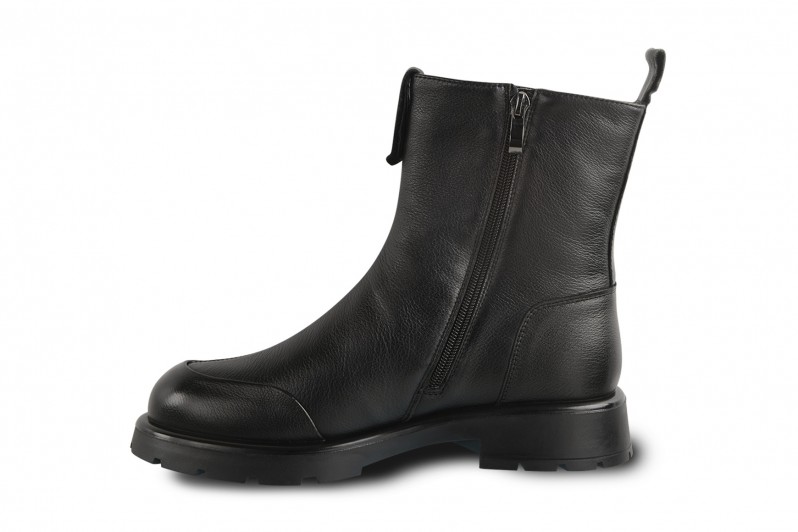 Черевики жіночі чорні з натуральної шкіри (008554)