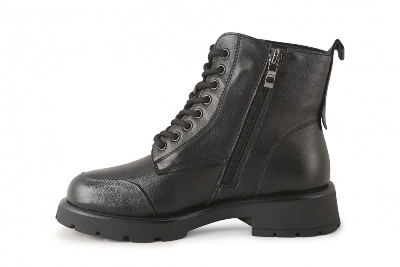 Черевики жіночі чорні з натуральної шкіри (008555)