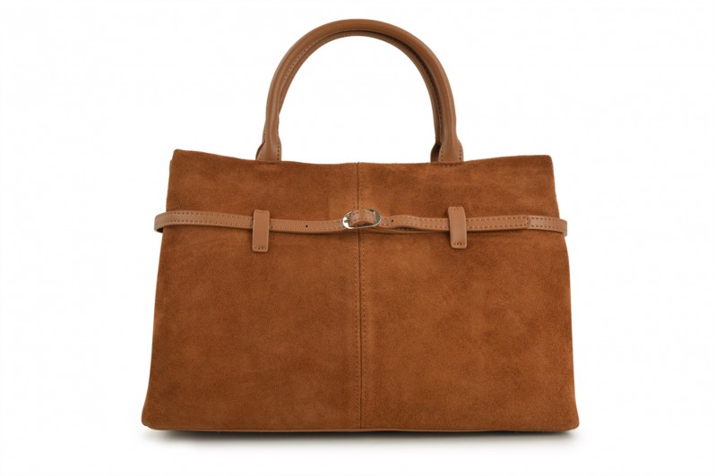 Сумка жіноча коричнева з натуральної замши (008710)