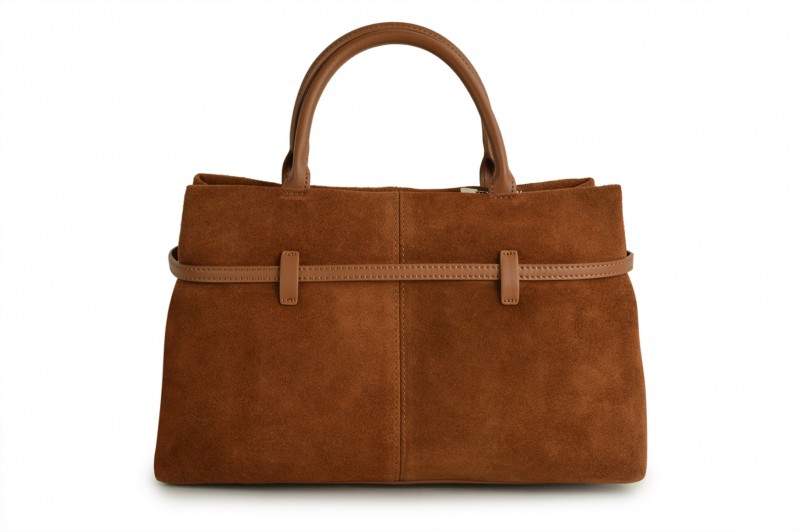 Сумка жіноча коричнева з натуральної замши (008710)