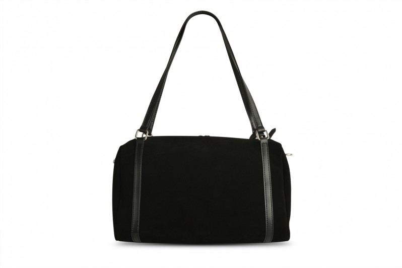 Сумка жіноча чорна з натуральної замши (008704)