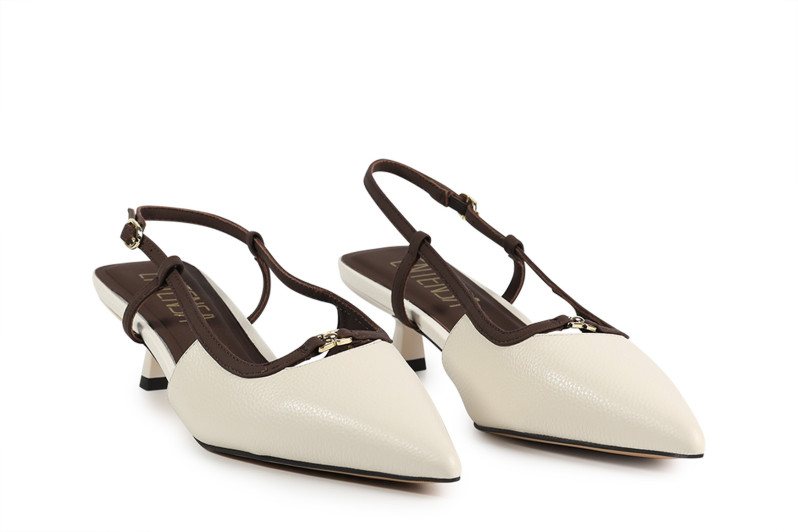 Туфлі жіночі молочні з натуральної шкіри (008840)