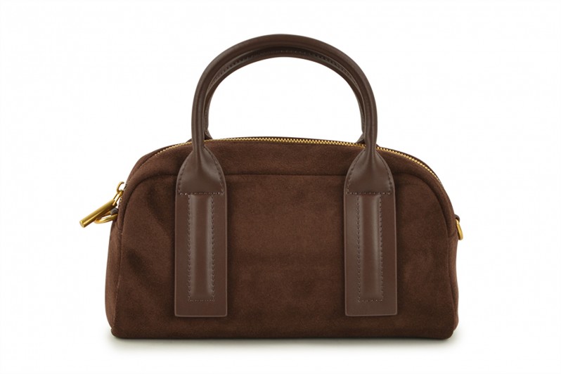 Сумка жіноча коричнева з натуральної замши (008487)