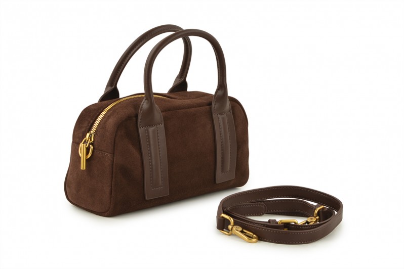 Сумка жіноча коричнева з натуральної замши (008487)