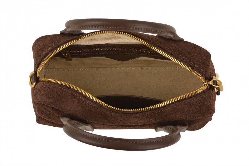 Сумка жіноча коричнева з натуральної замши (008487)