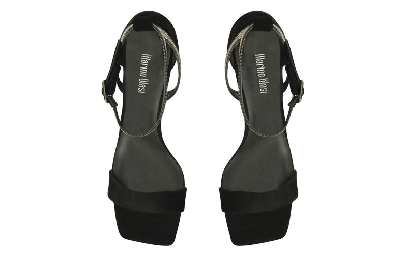 Босоніжки жіночі чорні з натуральної замші (008794)