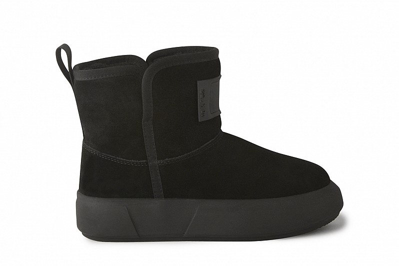 Уггі жіночі чорні з натуральної замши (008510)