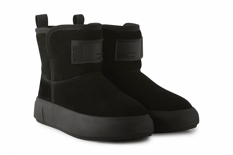 Уггі жіночі чорні з натуральної замши (008510)