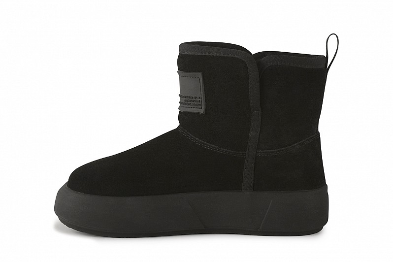 Уггі жіночі чорні з натуральної замши (008510)