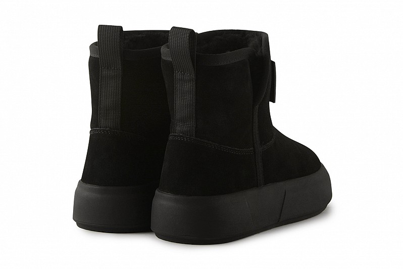 Уггі жіночі чорні з натуральної замши (008510)