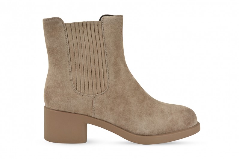 Черевики жіночі бежеві з натуральної замші (008587)