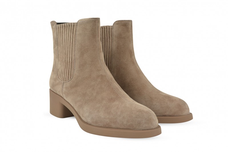 Черевики жіночі бежеві з натуральної замші (008587)