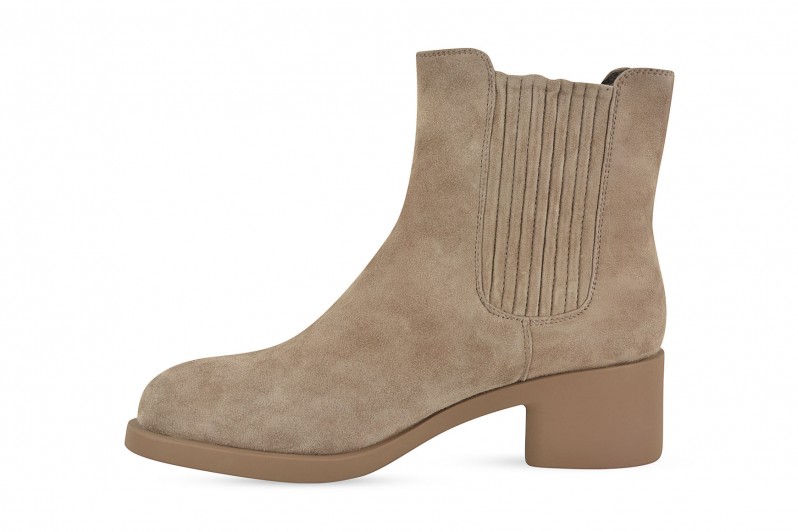 Черевики жіночі бежеві з натуральної замші (008587)