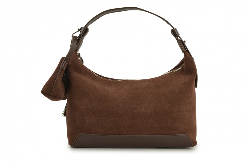 Сумка жіноча коричнева з натуральної замши (008697)