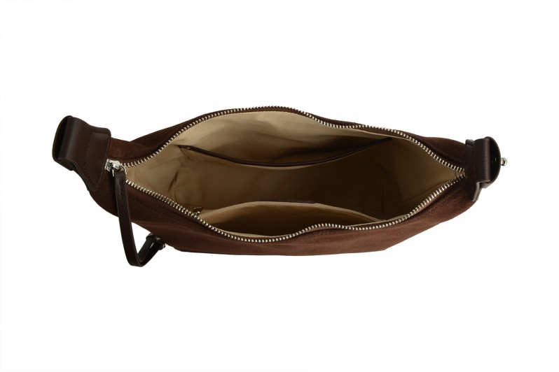 Сумка жіноча коричнева з натуральної замши (008697)