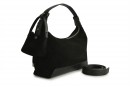 Сумка жіноча чорна з натуральної замши (008696)