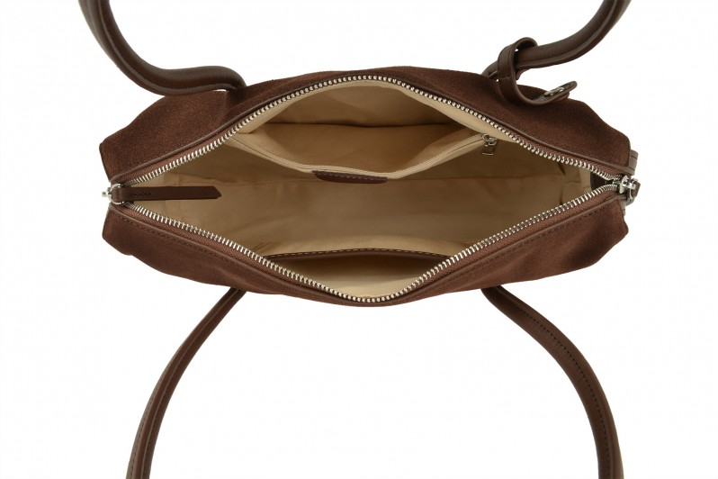 Сумка жіноча коричнева з натуральної замши (008709)
