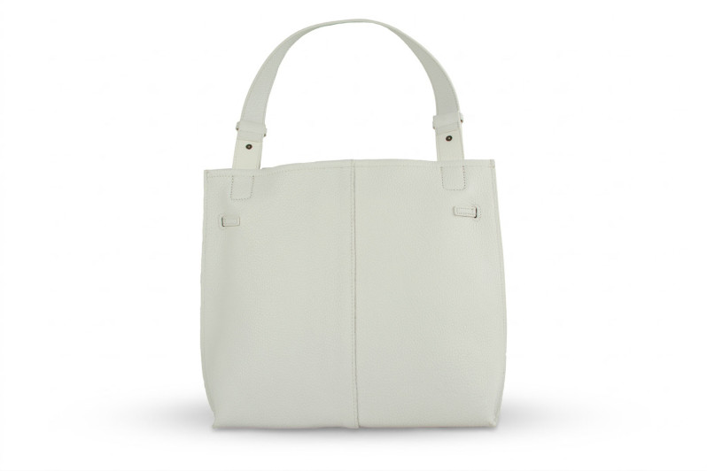 Сумка жіноча біла з натуральної шкіри (009026)