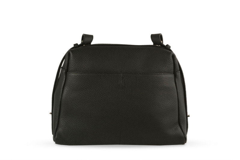 Сумка жіноча чорна з натуральної шкіри (009066)