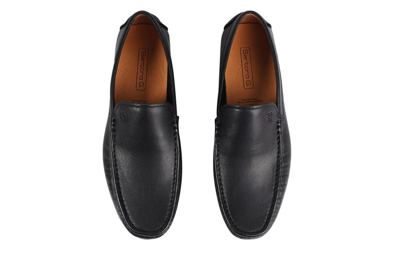 Мокасини чоловічі чорні з натуральної шкіри (008862)