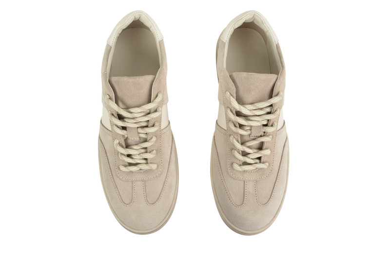 Кеди жіночі бежеві з натуральної замші (008938)