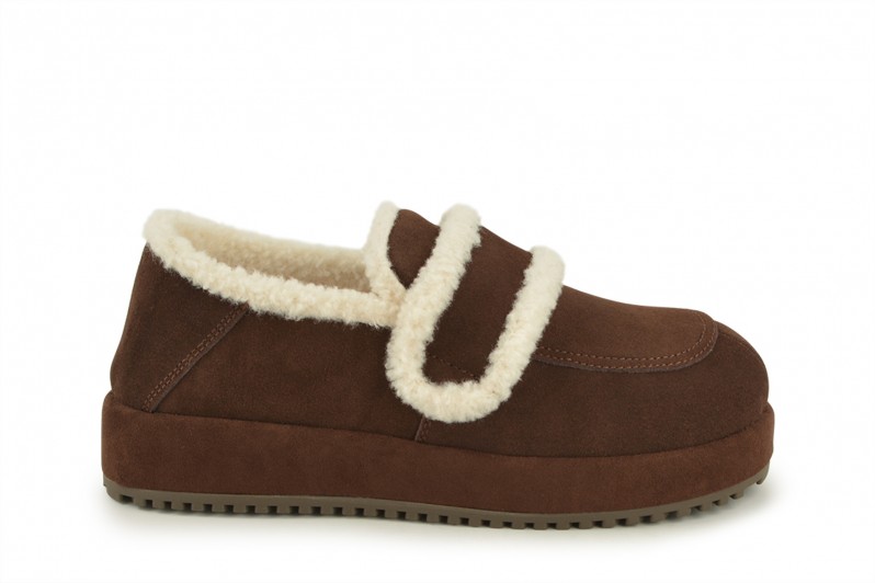 Туфлі жіночі коричневі з натуральної замши (008569)