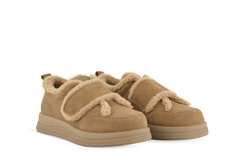 Туфлі жіночі бежеві з натуральної замши (008535)