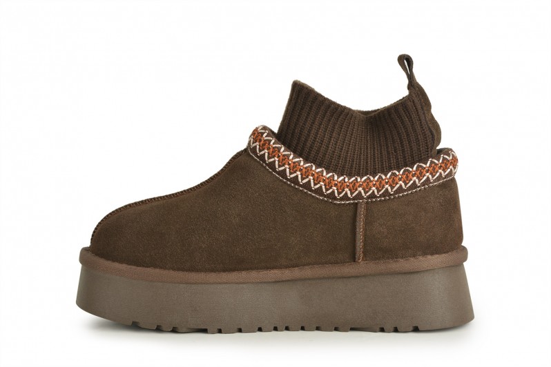 Уггі жіночі коричневі з натуральної замши (008657)